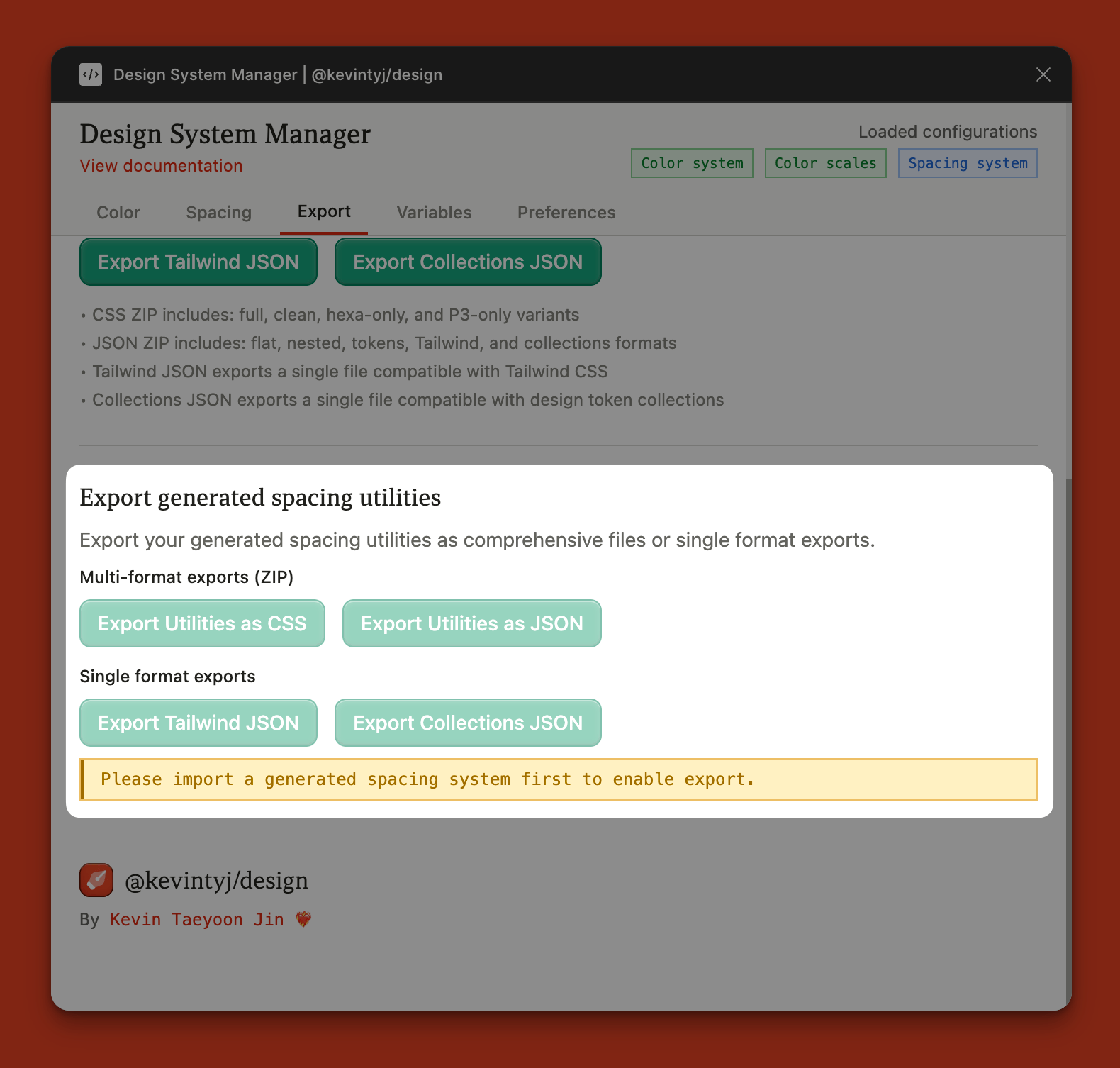 Disabled spacing scales example
